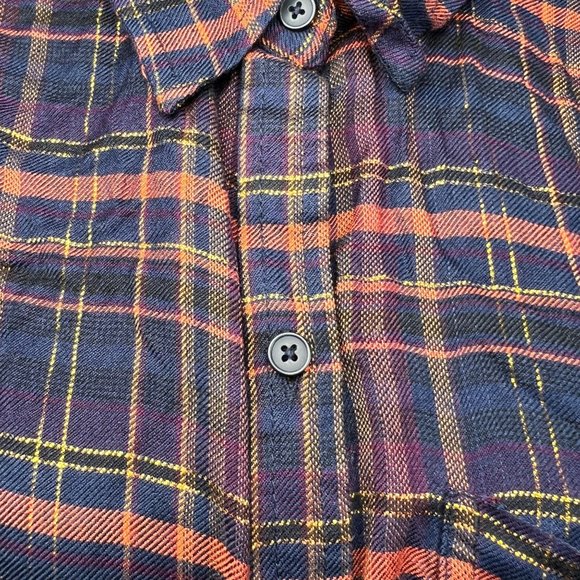 Lucky Brand Plaid Button Down Shirt - Navy and Red - Picture 9 of 15